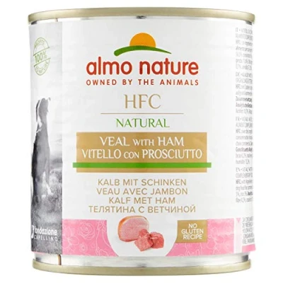 Afbeelding van 6 x 280 g Almo Nature Classic Kalf met Ham (290 g) Hondenvoer