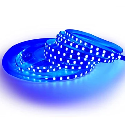 Afbeelding van Tesfish ledstrip, 12 V, 5 mm breed, m, blauw, 2835, IP20, 120 leds/m, in totaal 600 leds, ledstrip voor slaapkamer, keukendecoratie