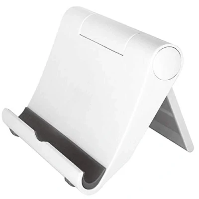 Afbeelding van Nieuwe generatie witte verstelbare tafel mobiele telefoonhouder standaard desktop houder tablethouder of bureaustandaard