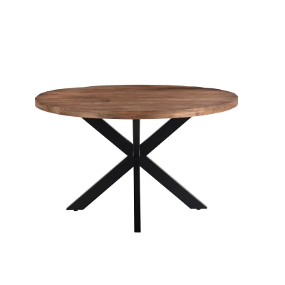 Afbeelding van Rocky eettafel mangohout naturel rond 140 cm