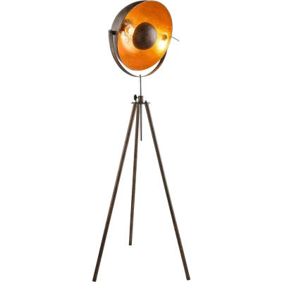 Afbeelding van Globo vloerlamp Xirena i bruin metaal 69 cm E27 fitting 58307
