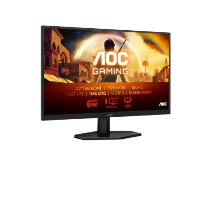 Image de AOC Gaming C27G42E Écran LED jeux incurvé 27&quot; 1920 x 1080 Full HD (1080p) @ 180 Hz Fast VA 300 cd/m² 3000:1 HDR10 0.5 ms 2xHDMI, DisplayPort haut parleurs noir, rouge
