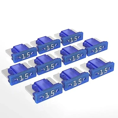 Afbeelding van AUPROTEC Mini LP platte zekeringen, 2 A 30 A, zekering voor auto, keuze: 15 blauw, 10 stuks