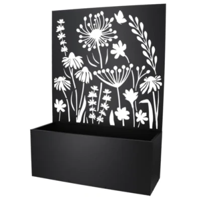 Afbeelding van Design bloembak voorzien van vogel, bloemen of hertendesign