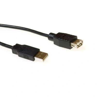 Afbeelding van ACT SB2250 USB A Male 2.0/USB Female Zwart 5 meter