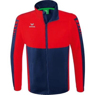 Afbeelding van Six Wings jack met afneembare mouwen new navy/rood / L