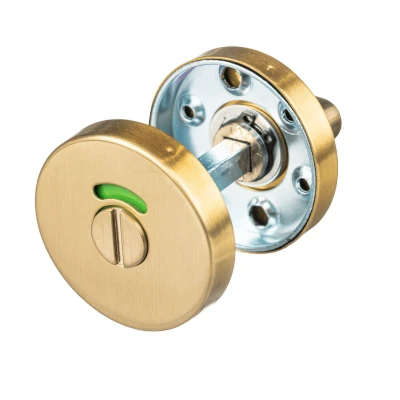Afbeelding van Ostium Avosso wc slot vrij/bezet Mat Goud Badkamerslot