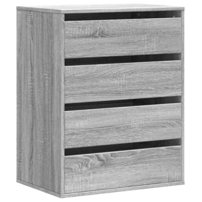 Afbeelding van vidaXL Ladekast 60x41x76 cm bewerkt hout grijs sonoma eikenkleurig