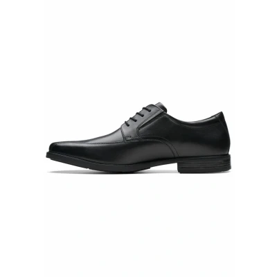Afbeelding van Clarks Veterschoenen, Heren, Maat: 42.5, Black leather Leer