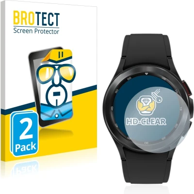 Afbeelding van BROTECT Screenprotector voor Samsung Galaxy Watch 4 Classic (42mm) Folie Beschermfolie transparant (2 Stuks)
