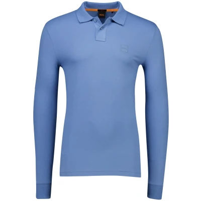 Afbeelding van Hugo Boss Orange Passerby lange mouw polo blauw
