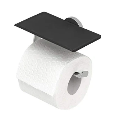 Afbeelding van Tiger Noon Wc rolhouder met planchet Toiletrolhouder Zonder boren TigerFix (apart verkrijgbaar) Chroom