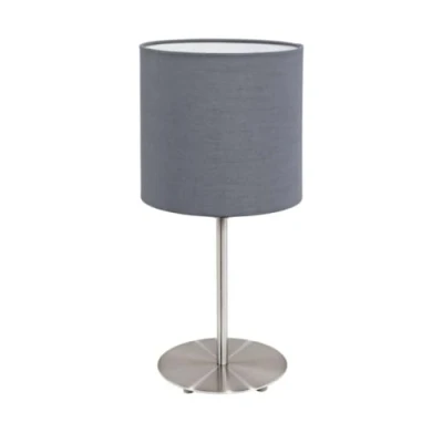 Afbeelding van EGLO Pasteri Tafellamp 1 Lichts E27 Ø18cm Stof Grijs, Antraciet, Wit