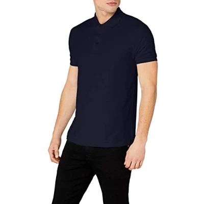 Afbeelding van Fruit Of The Loom Polo shirt van 100% katoen heren, Donkerblauw