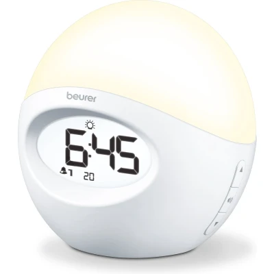 Afbeelding van Beurer WL 32 Wake up light Compact LED Sfeerlicht kleurnuances Sleep functie Nachtlamp FM radio Alarm/Snooze Incl. netadapter/Aux kabel 3 Jaar garantie