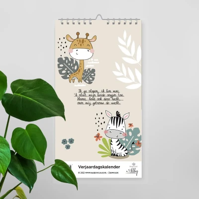 Afbeelding van Verjaardagskalender &#039;Ik ga slapen, ik ben moe&#039;