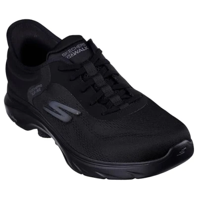 Afbeelding van Skechers Go Walk 7 Valin 216550 BBK, Mannen, Zwart, Sneakers, maat: 44
