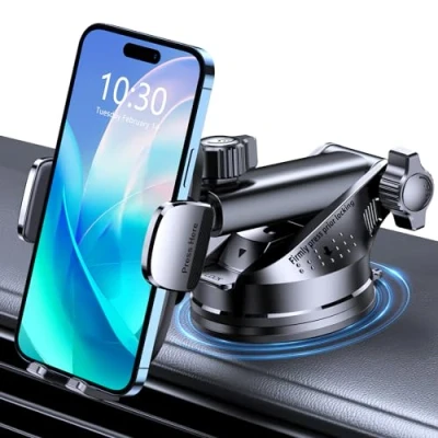 Afbeelding van Mohard telefoonhouder voor auto, [nooit vallen] ultra robuuste de 360 graden draaibaar, zuignap, compatibel met iPhone 15, Samsung en smartphones