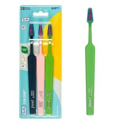 Afbeelding van TePe Tandenborstel Colour Soft 3 pack stuks