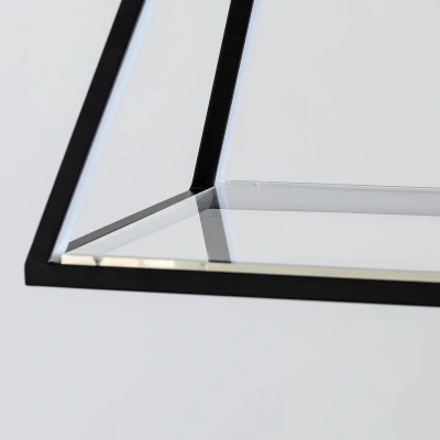 Afbeelding van LED hanglamp Mensola, zwart, aluminium, 75 cm