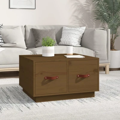 Afbeelding van Salontafel 60x53x35 cm massief grenenhout honingbruin