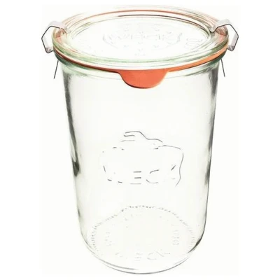 Afbeelding van Weck STORT glas met deksel (750ml) 3/4L 6 stuks glasdeksel zonder ring en inmaakklemmen