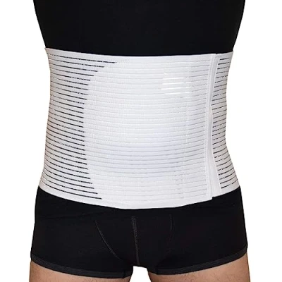Afbeelding van BODYPERFECT post operatieve buikband, uniseks, operationele corrector, verlicht rugpijn, verstelbare sluiting, XXL, wit