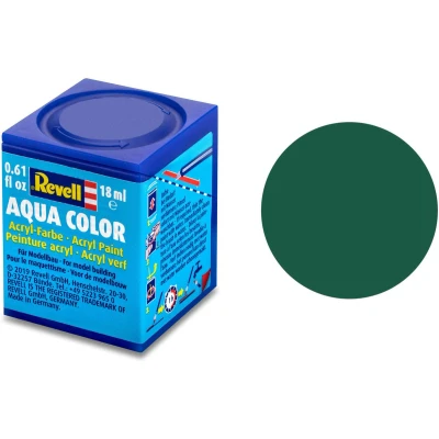 Afbeelding van Donkergroen Mat Aqua Color 18 Ml Revell Modelbouwverf Op Waterbasis