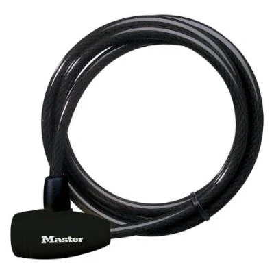 Image de Master lock 8154eurd câble à boucles en acier tressé noir 1.80 m niveau de securite 5 10