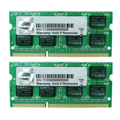 Image de G.Skill Ripjaws F3 1600C11D 8GRSL DDR3L 8 Go : 2 x 4 SO DIMM 204 broches