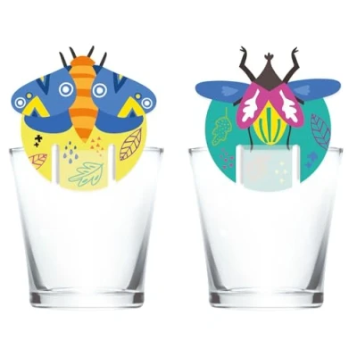 Afbeelding van Folat Glasdecoratie buzzing bugs 6 stuks