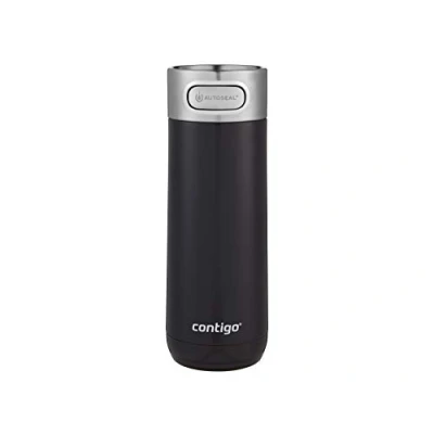 Afbeelding van Contigo Luxe Autoseal isothermische mok, thermoskoffie, roestvrijstalen mok met Thermalock isolatie, fles, koffiemok gemakkelijk schoon te maken BPA vrije deksel, Drop, 470 ml
