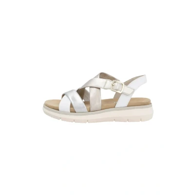 Afbeelding van Remonte Sandalen met plateauzool, Dames, Maat: 38, Metallic Schoenen