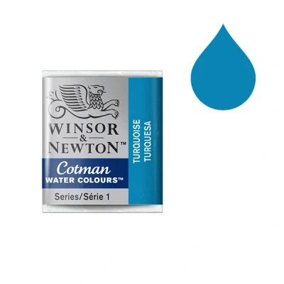 Image de Winsor &amp; Newton Cotman aquarelle (demi godet) 654 turquoise