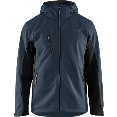 Afbeelding van Blåkläder 4753 Softshell Jack met capuchon Donker Marineblauw/Zwart 4XL