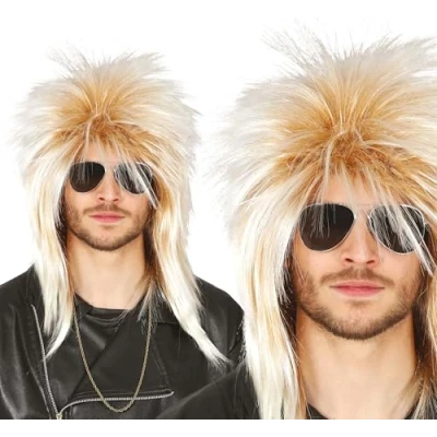 Afbeelding van Fiestas Guirca Pruik Rocker Synthetisch Blond One size