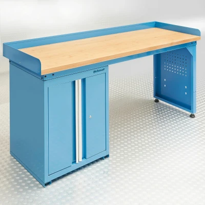 Afbeelding van Datona® Werkbank PRO 200 cm met werkplaatskast Blauw