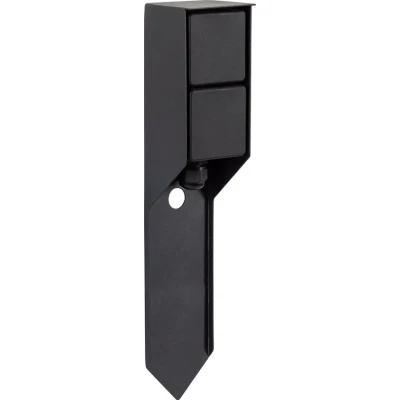 Afbeelding van Buitenstopcontact Double Spike tuinstopcontact zwart Stopcontact voor buiten Randaarde