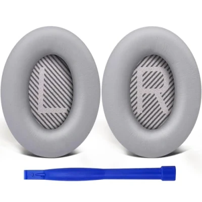 Afbeelding van SoloWIT® schuimrubberen oorkussens, vervangende oorkussens voor Bose QuietComfort 35 (QC35) en Quiet Comfort II (QC35 II) circulaire (boven het oor gedragen) hoofdtelefoons