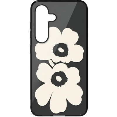 Afbeelding van Samsung Galaxy S25 Hoesje Unikko Hybrid Case Marimekko Cream
