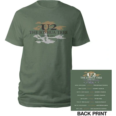 Afbeelding van U2 Joshua Tree Logo 2017 Heren T shirt M Groen