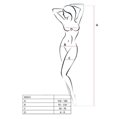 Afbeelding van Bodystocking BS031 Wit van Passion