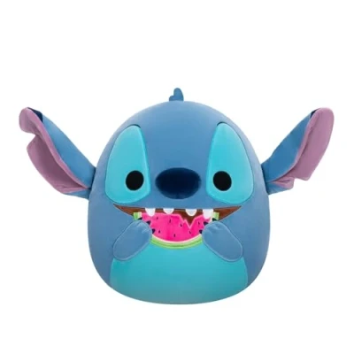 Afbeelding van Squishmallows SQDI00749 Stitch met watermeloen, 35 cm, officieel pluche dier Jazwares, superzacht knuffeldier