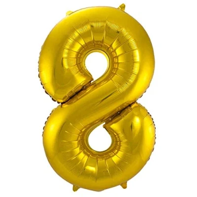 Afbeelding van Folat Folieballon Cijfer 8 Goud 86 cm