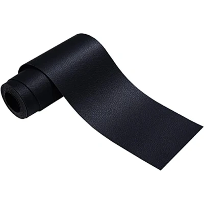 Afbeelding van Panngu Zwarte lederen patch kit zelfklevende premium reparatiepatch, voor bank barsten, brandwonden, autostoelen accessoires (7,6 cm x 152 cm)