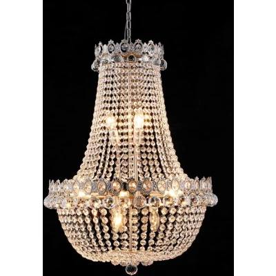 Afbeelding van LumiLamp Kroonluchter Ø 60x85/200 cm Transparant Ijzer Glas Hanglamp