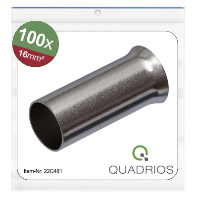 Afbeelding van Quadrios 22C481 Adereindhulzen 16 mm² Ongeïsoleerd 100 stuk(s)