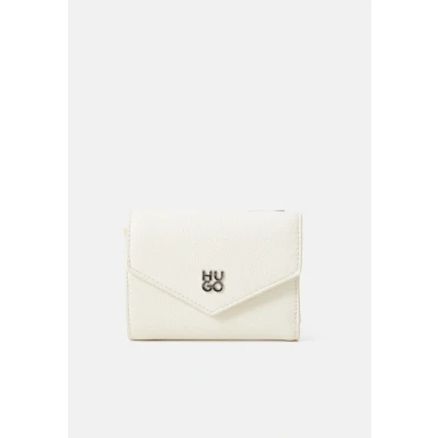 Afbeelding van HUGO Chris Flapwallet Portemonnee, Dames, Maat: One Size, Open white