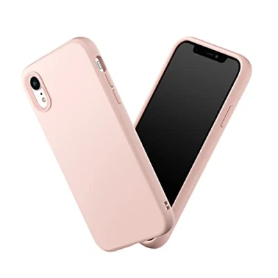 Afbeelding van RHINOSHIELD SolidSuit beschermhoes compatibel met iPhone XR, dunne schokabsorberende technologie en premium matte afwerking, verwisselbare fotolens, poederroze