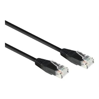 Image de ACT Cordon de raccordement RJ 45 (M) pour 2 m 5.8 mm UTP CAT 6 moulé noir, RAL 9011